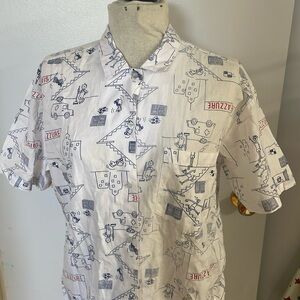 Vintage shirt Paris cote azzure print